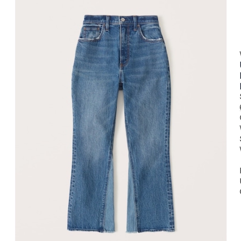 Abercrombie & Fitch Women's
Ultra High Rise Kick Flare Jean in Dark Wash